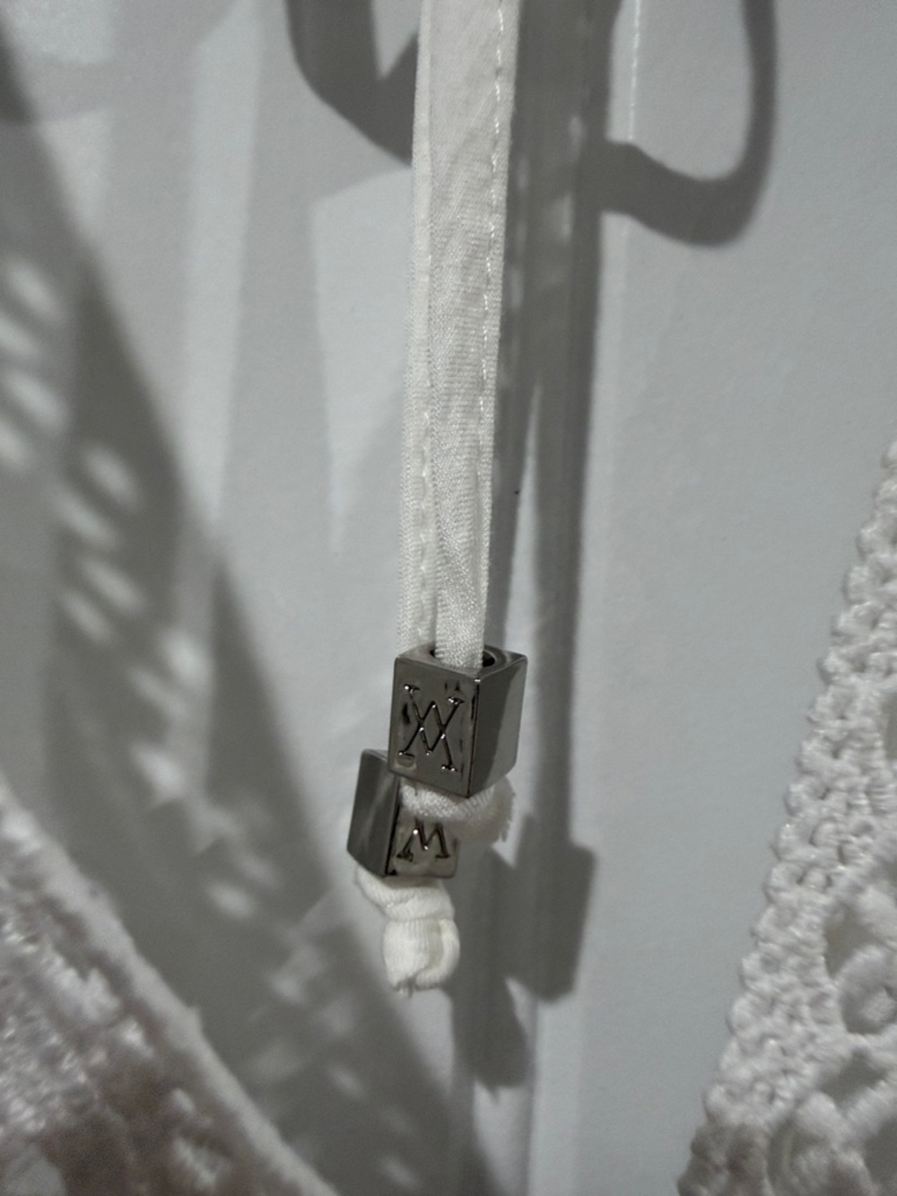 White Lace Trim Romper ,Boho Cottagecore Summer, Vacation, Bridal - Picture 6 of 7